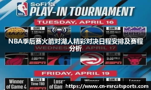 NBA季后赛火箭对湖人精彩对决日程安排及赛程分析